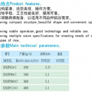 MMJP平轉(zhuǎn)式白米分級機(jī)